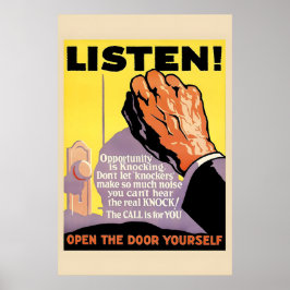 Póster ¡Escucha! Abre la Puerta Tú Mismo - Obra de 1929