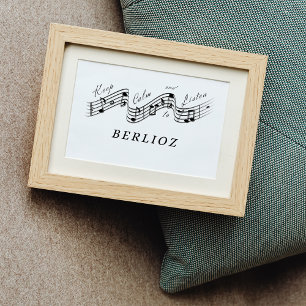 Póster Escucha Hector Berlioz Compositor de Música Clásic