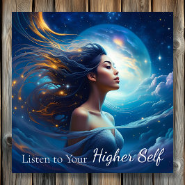 Póster Escuche a su ser superior | Espiritual de meditaci