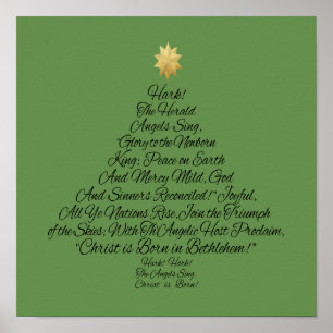 Póster Escuche los ángeles de Herald cantan el árbol de