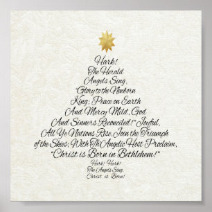 Póster Escuche los ángeles de Herald cantan el árbol de