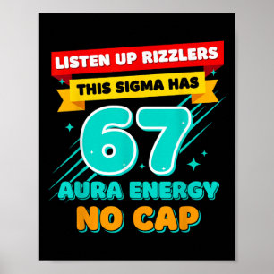 Póster Escuchen Rizzlers Este Sigma Tiene 67 Energía de A