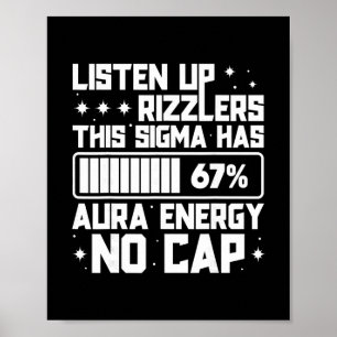 Póster Escuchen Rizzlers Este Sigma Tiene 67 Energía de A