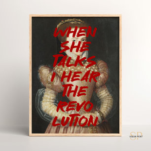 Póster Escucho la cita de la pintura del Renacimiento de