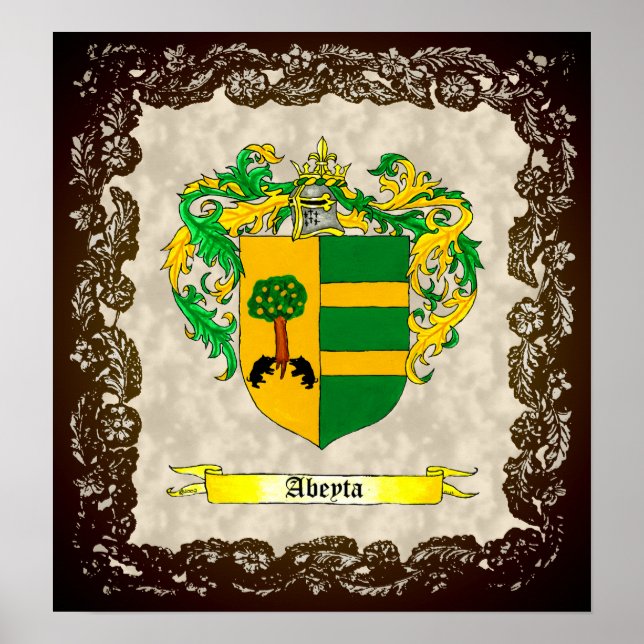 Póster Escudo Abeyta / Escudo de armas (Frente)