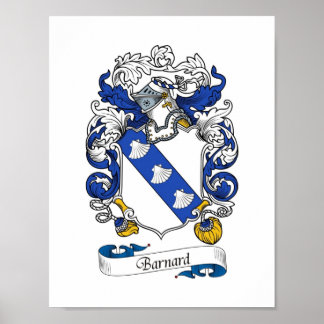Póster Escudo Barnard de armas/escudo familiar