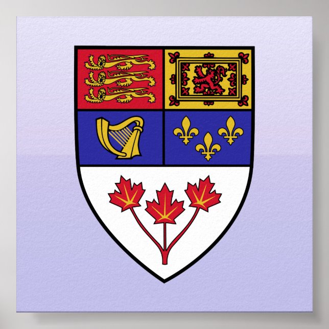 Póster Escudo canadiense, Canadá (Frente)