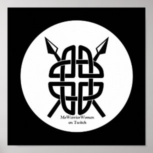 Póster Escudo celta, mujer guerrera en Twitch