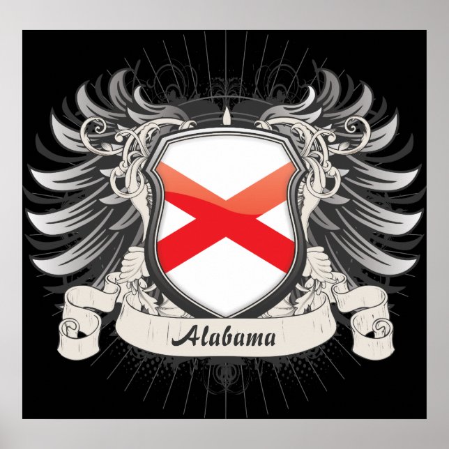 Póster Escudo de Alabama (Frente)
