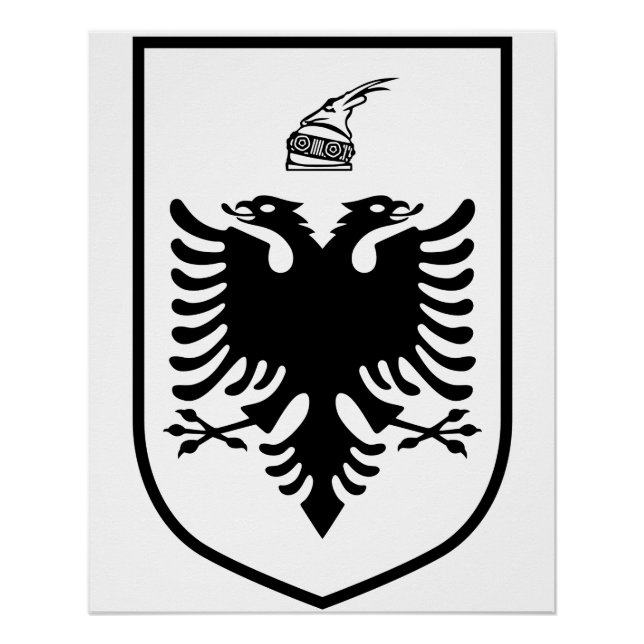 Póster Escudo de Albania  (Anverso)