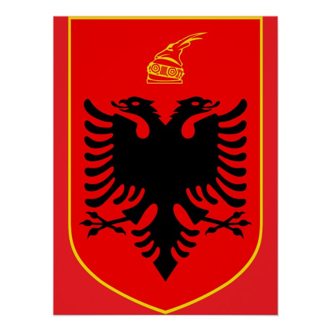 Póster Escudo de Albania (Anverso)