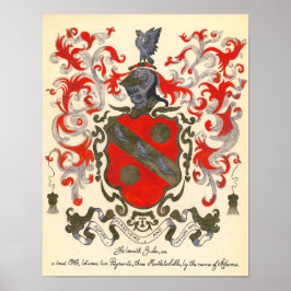 Póster Escudo de armas de Adams (11" x 14")