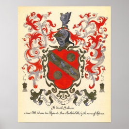 Póster Escudo de armas de Adams (16" x 20")