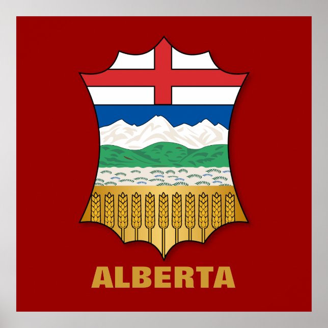 Póster Escudo de armas de Alberta (Frente)