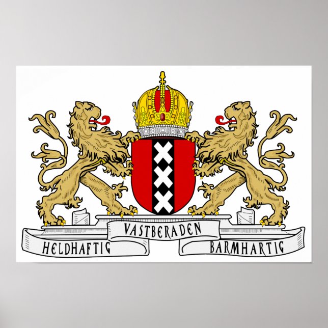 Póster Escudo de armas de Amsterdam (Frente)