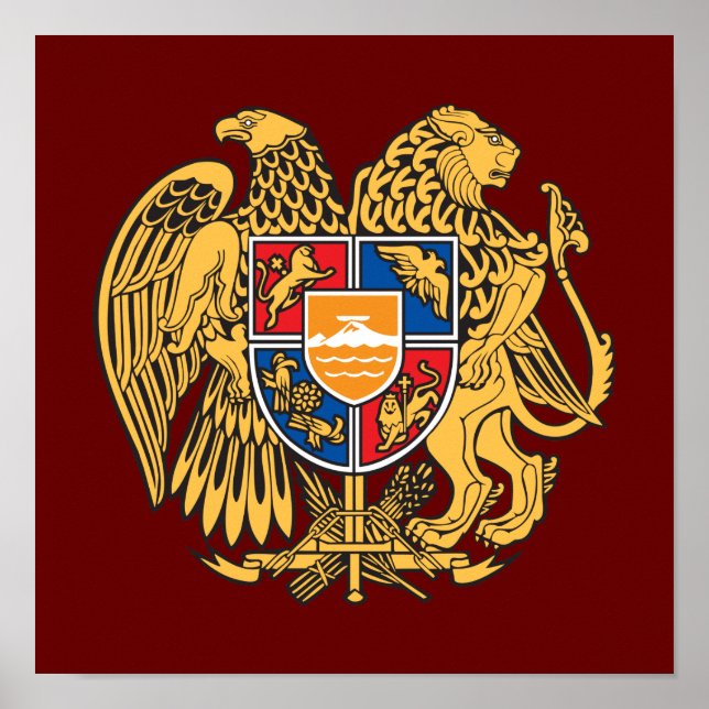 Póster Escudo de armas de Armenia (Frente)