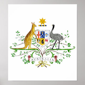 Póster Escudo De Armas De Australia