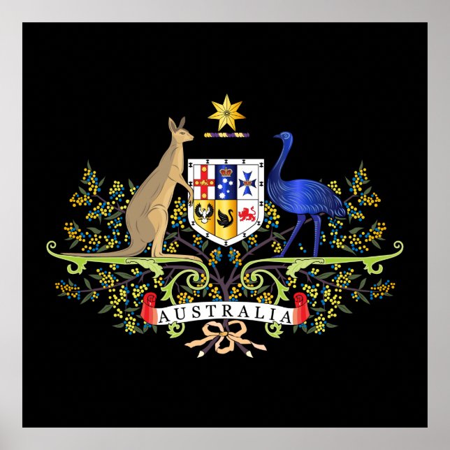 Póster Escudo de armas de Australia (Frente)