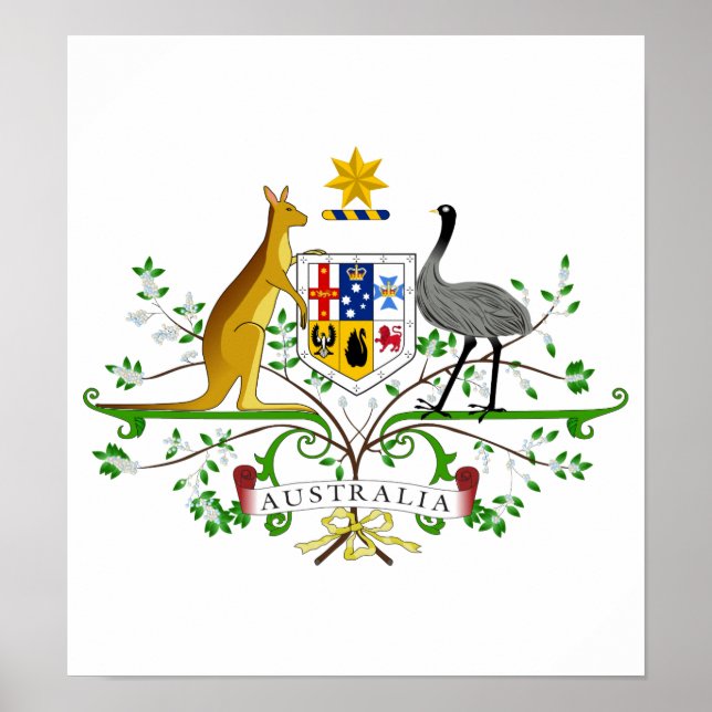 Póster Escudo De Armas De Australia (Frente)