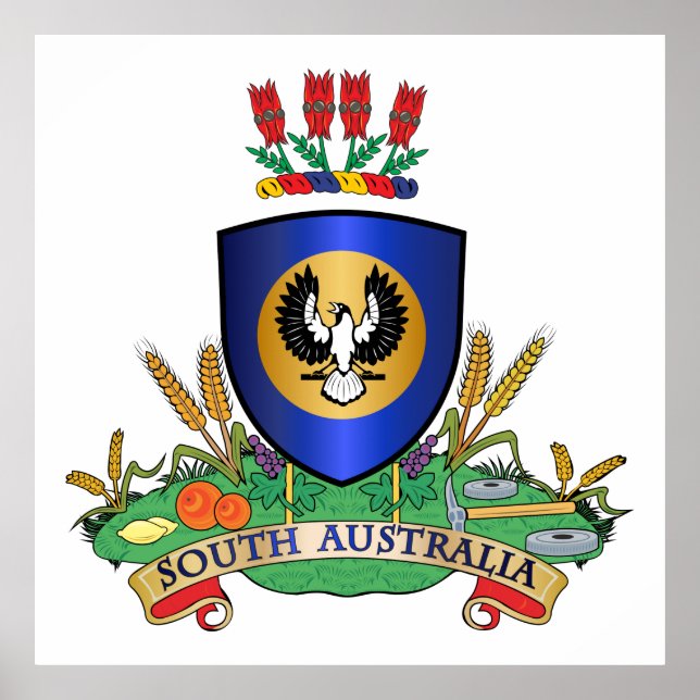 Póster Escudo de armas de Australia del Sur (Frente)
