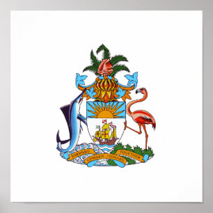 Póster Escudo de armas de Bahamas