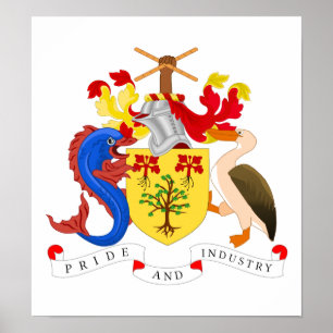 Póster Escudo De Armas De Barbados