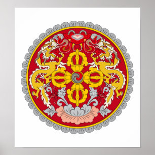 Póster Escudo De Armas De Bután