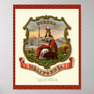 Póster Escudo de armas de California