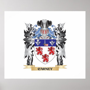 Póster Escudo de armas de Carney - escudo de la familia