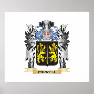 Póster Escudo de armas de Carroll - escudo de la familia