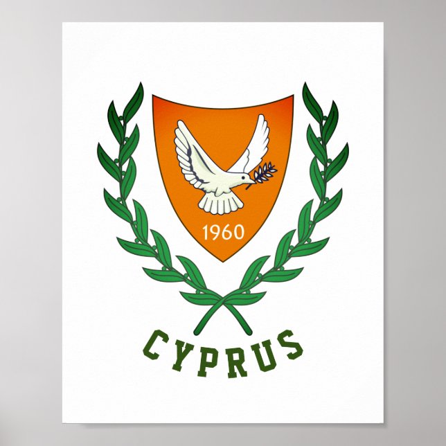 Póster Escudo de armas de CHIPRE (Frente)