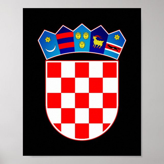 Póster Escudo de armas de Croacia (Frente)