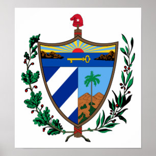 Póster Escudo de armas de Cuba