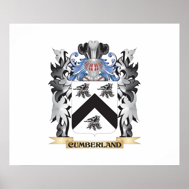 Póster Escudo de armas de Cumberland - reposo familiar (Frente)