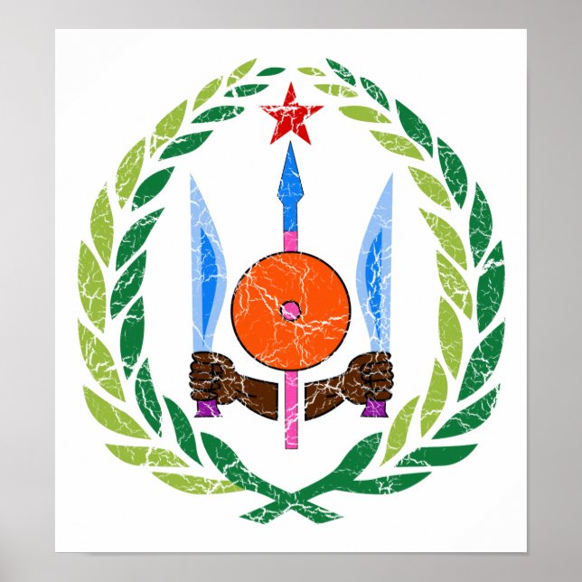 Póster Escudo De Armas De Djibouti (Frente)