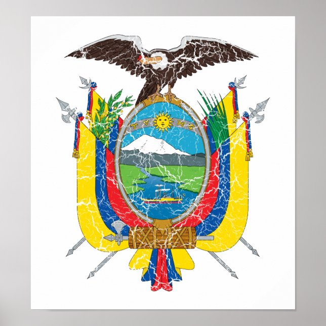 Póster Escudo De Armas De Ecuador (Frente)