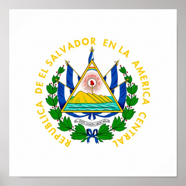 Póster Escudo de armas de El Salvador (Frente)