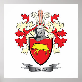 Póster Escudo de armas de escudo de la familia Baird
