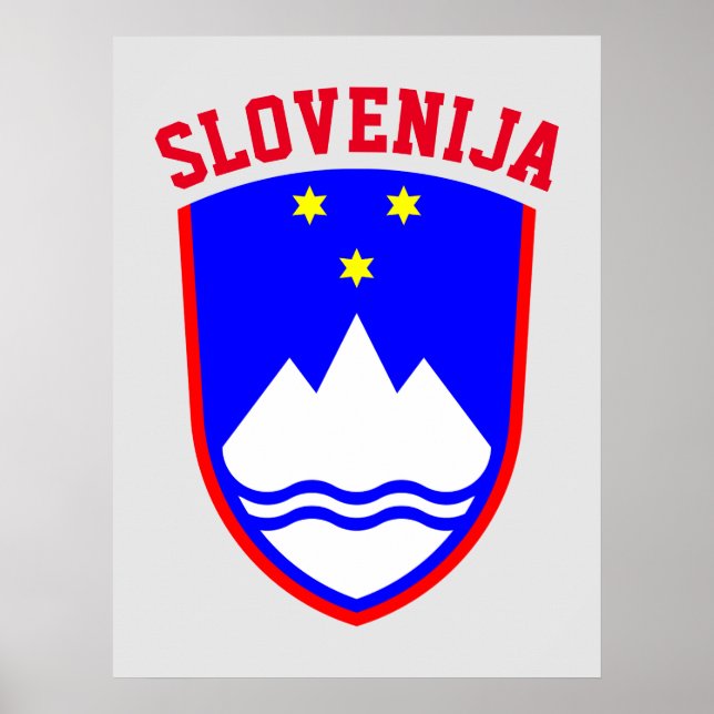 Póster Escudo de armas de ESLOVENIA (Frente)