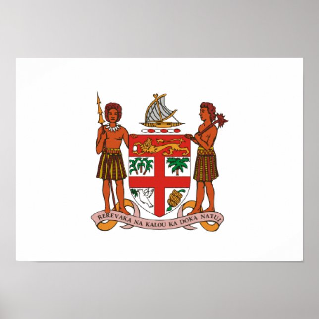 Póster Escudo de armas de Fiji (Frente)