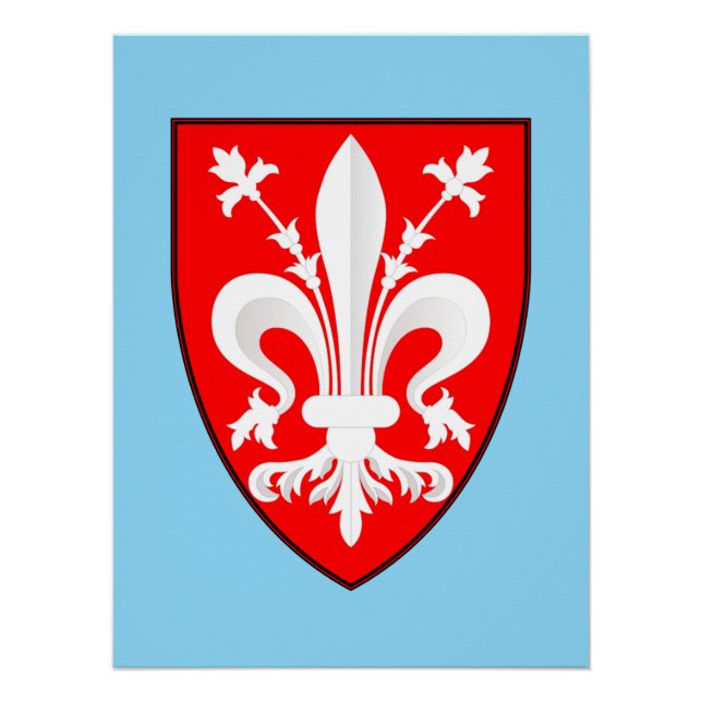 Póster Escudo de armas de Florencia (Anverso)