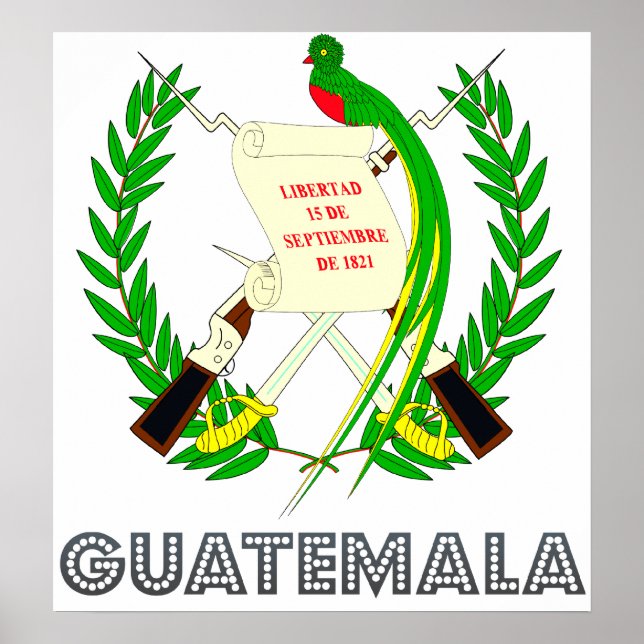 Póster Escudo de armas de Guatemala (Frente)