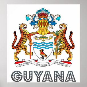 Póster Escudo de armas de Guyana