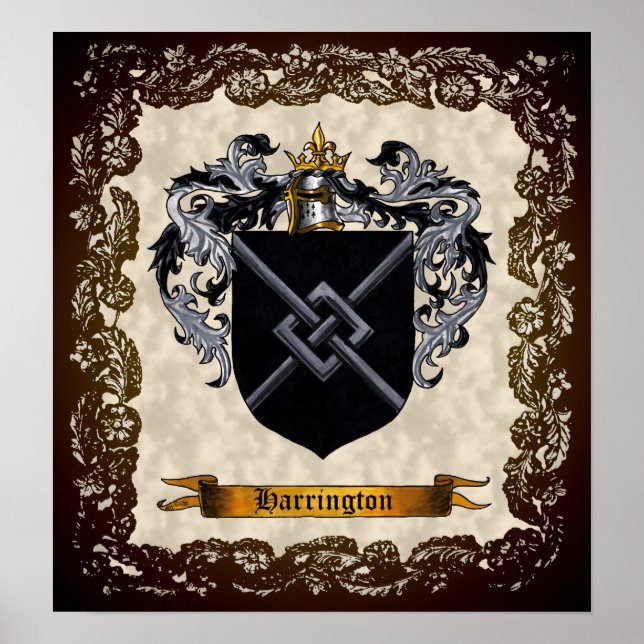Póster Escudo de armas de Harrington (Frente)