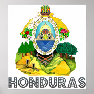 Póster Escudo de armas de Honduras