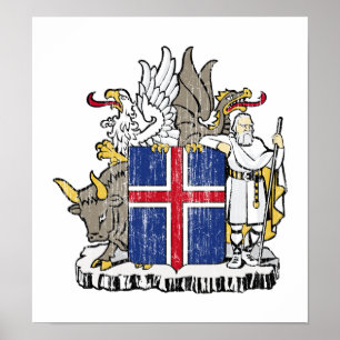Póster Escudo De Armas De Islandia