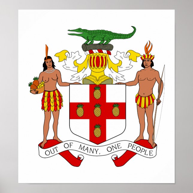 Póster Escudo De Armas De Jamaica (Frente)