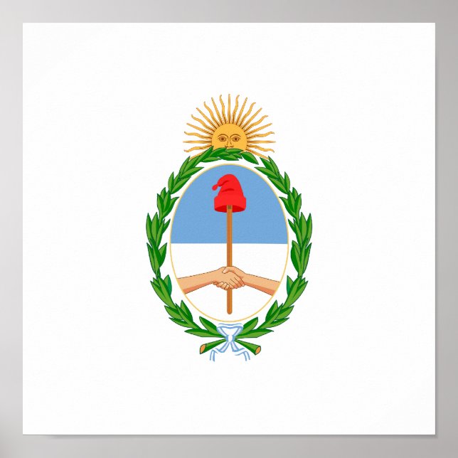 Póster Escudo de armas de la Argentina (Frente)