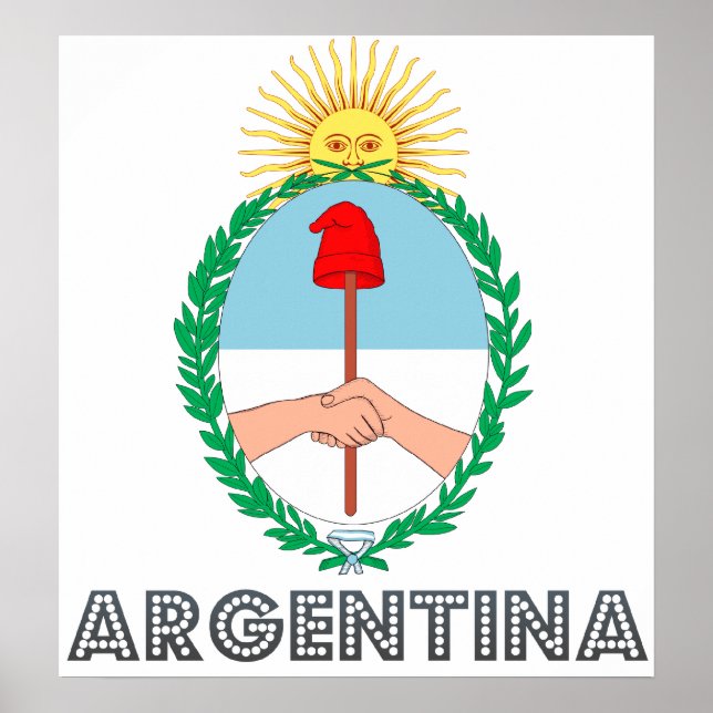 Póster Escudo de armas de la Argentina (Frente)