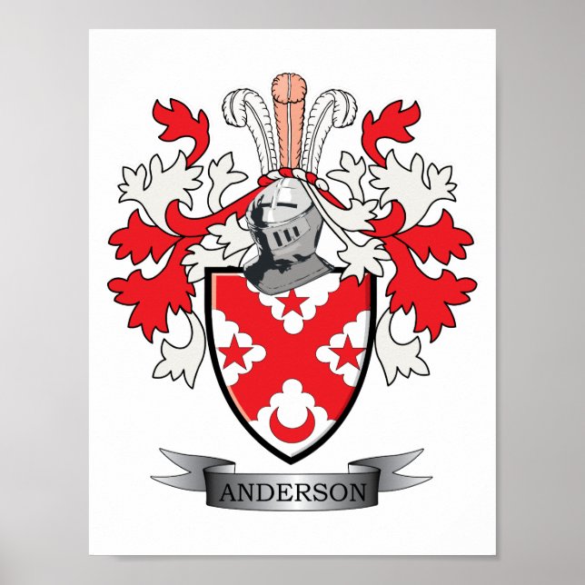 Póster Escudo de armas de la familia Anderson (Frente)